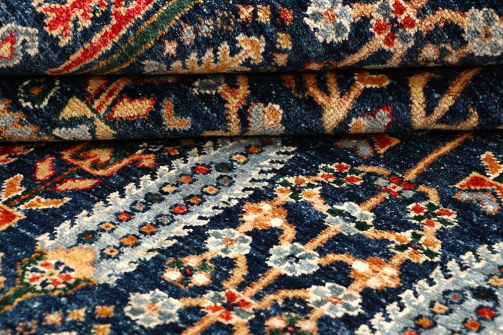 Midnight Blue Ikat 4' 11 x 6' 7 - No. 65704 - ALRUG Rug Store