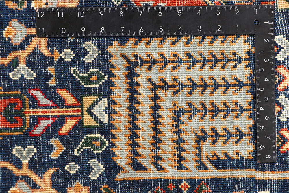 Midnight Blue Ikat 4' 11 x 6' 7 - No. 65704 - ALRUG Rug Store