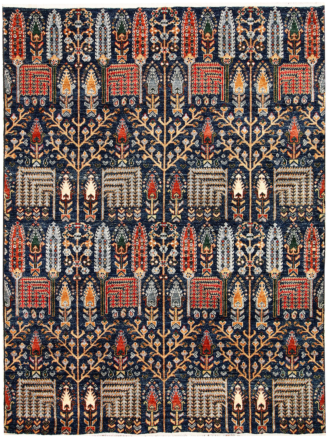 Midnight Blue Ikat 4' 11 x 6' 7 - No. 65704 - ALRUG Rug Store