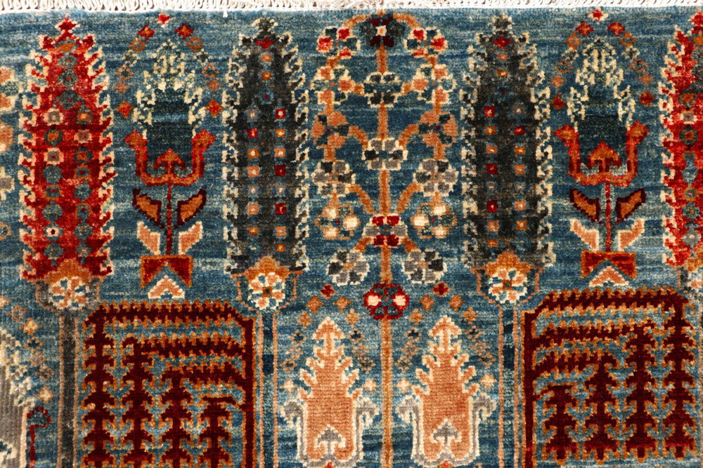 Midnight Blue Ikat 4' 10 x 6' 7 - No. 65705 - ALRUG Rug Store