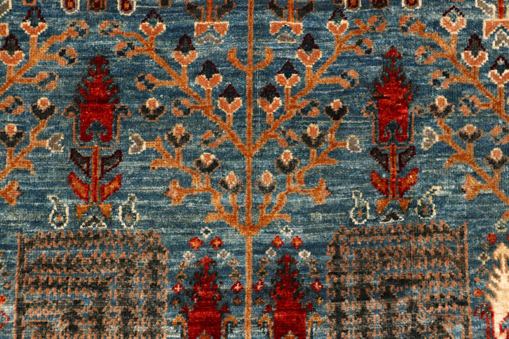 Midnight Blue Ikat 4' 10 x 6' 7 - No. 65705 - ALRUG Rug Store