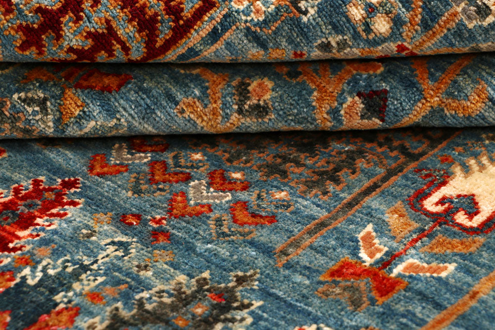 Midnight Blue Ikat 4' 10 x 6' 7 - No. 65705 - ALRUG Rug Store