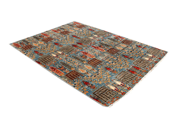 Midnight Blue Ikat 4' 10 x 6' 7 - No. 65705 - ALRUG Rug Store