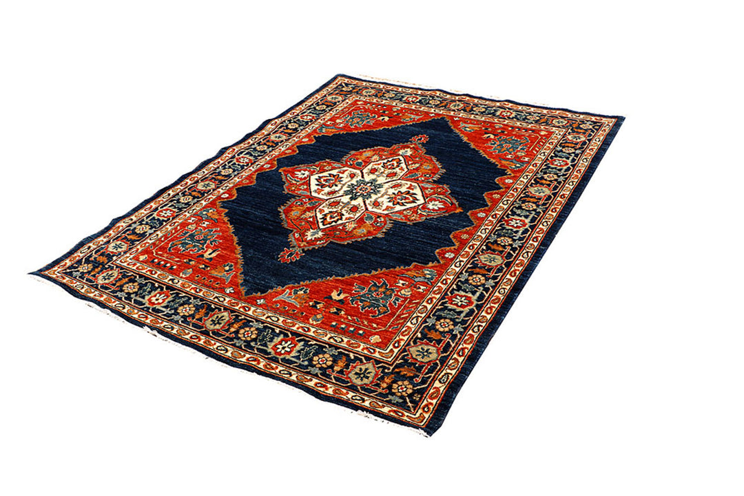 Midnight Blue Oushak 5'  1" x 6'  7" - No. QA31586