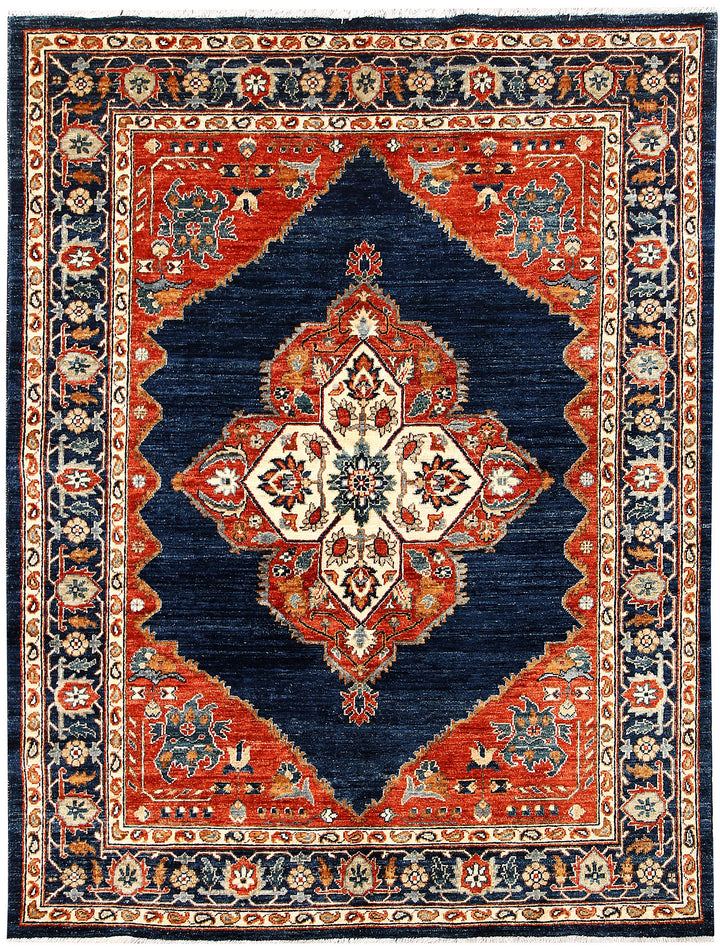 Midnight Blue Oushak 5'  1" x 6'  7" - No. QA31586