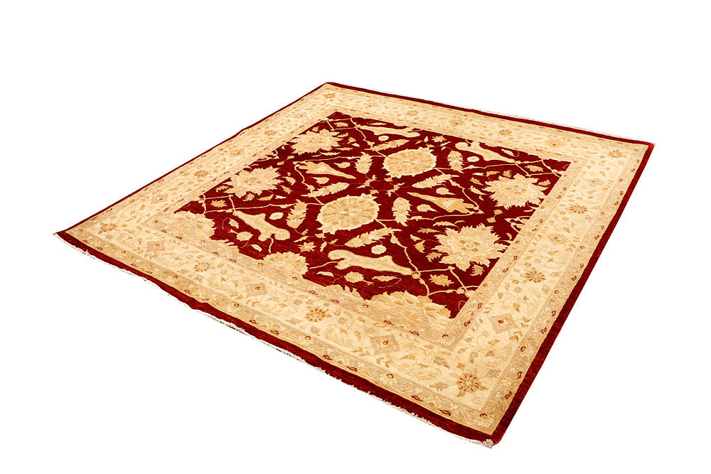 Maroon Oushak 6' 6 x 6' 8 - No. 65721 - ALRUG Rug Store