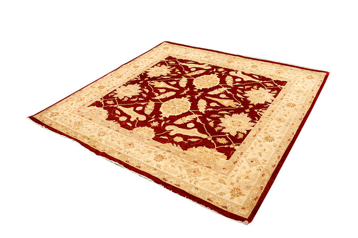 Maroon Oushak 6' 6 x 6' 8 - No. 65721 - ALRUG Rug Store