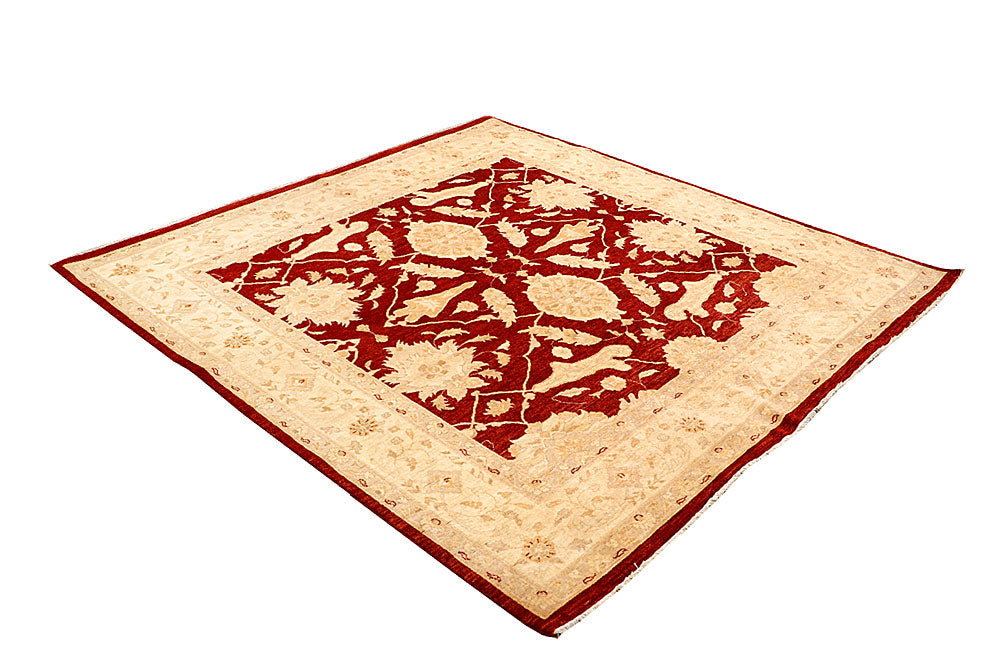 Maroon Oushak 6' 6 x 6' 8 - No. 65721 - ALRUG Rug Store