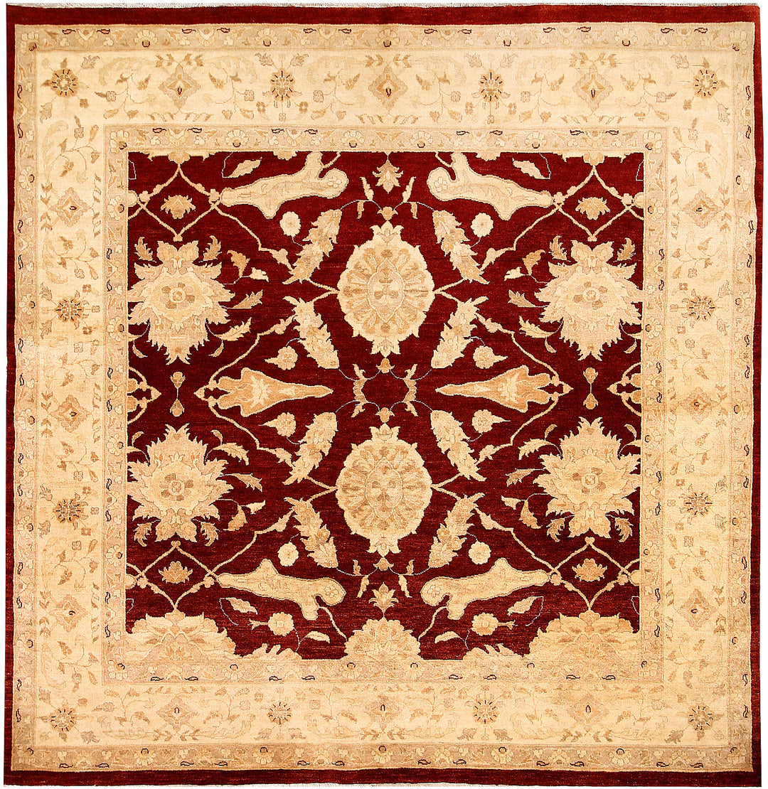 Maroon Oushak 6' 6 x 6' 8 - No. 65721 - ALRUG Rug Store