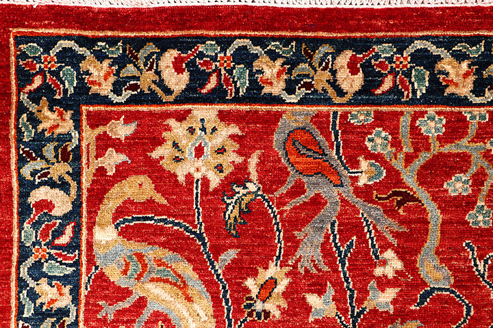 Firebrick Hunting 8' 11 x 12' 3 - No. 65728 - ALRUG Rug Store