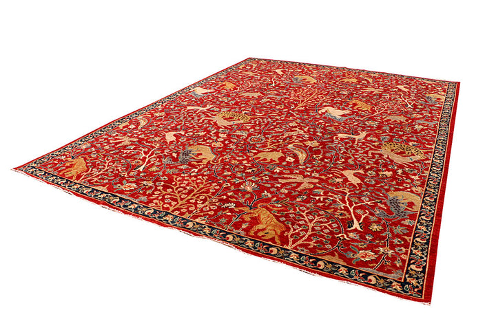Firebrick Hunting 8' 11 x 12' 3 - No. 65728 - ALRUG Rug Store