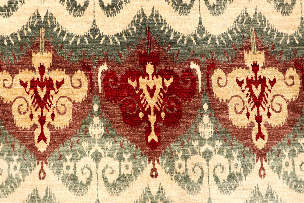 Multi Colored Ikat 9' 11 x 13' 9 - No. 65739 - ALRUG Rug Store