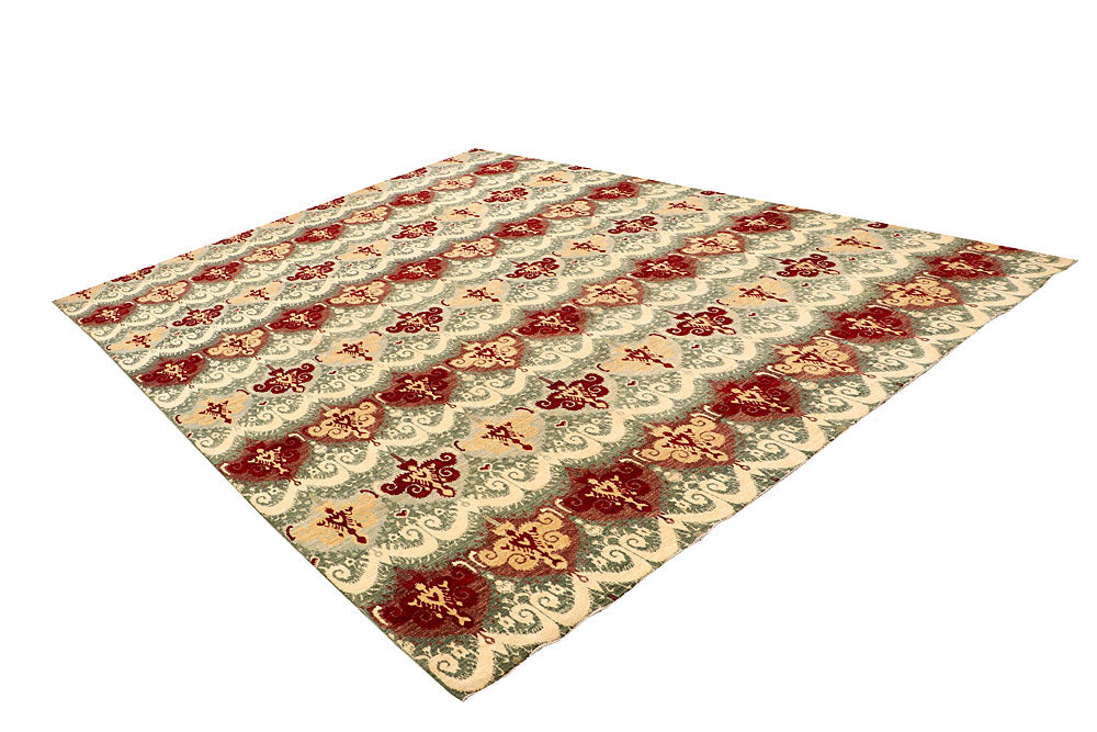 Multi Colored Ikat 9' 11 x 13' 9 - No. 65739 - ALRUG Rug Store