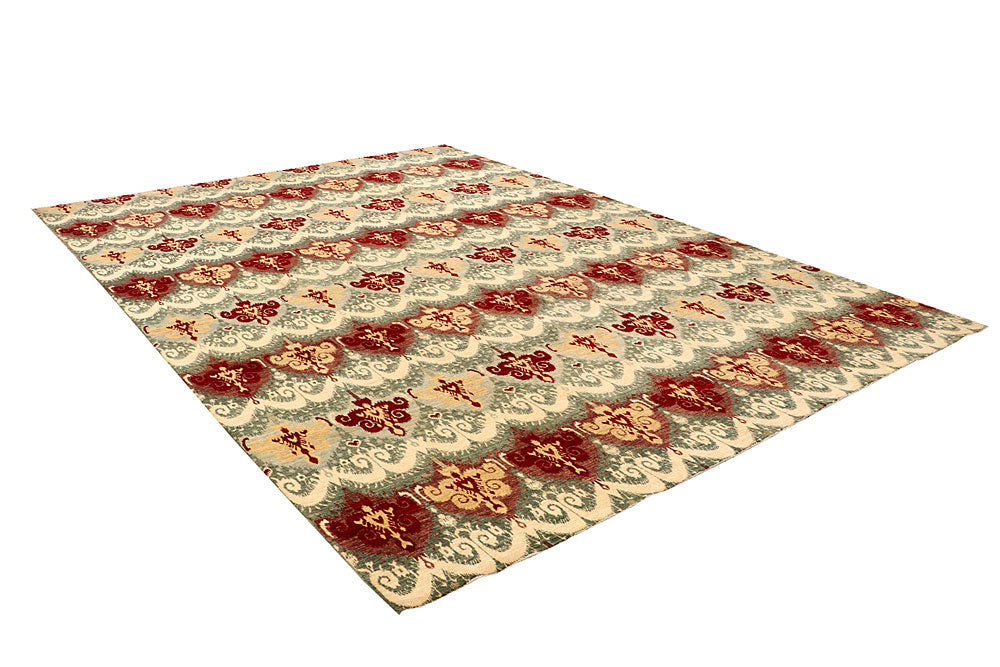 Multi Colored Ikat 9' 11 x 13' 9 - No. 65739 - ALRUG Rug Store