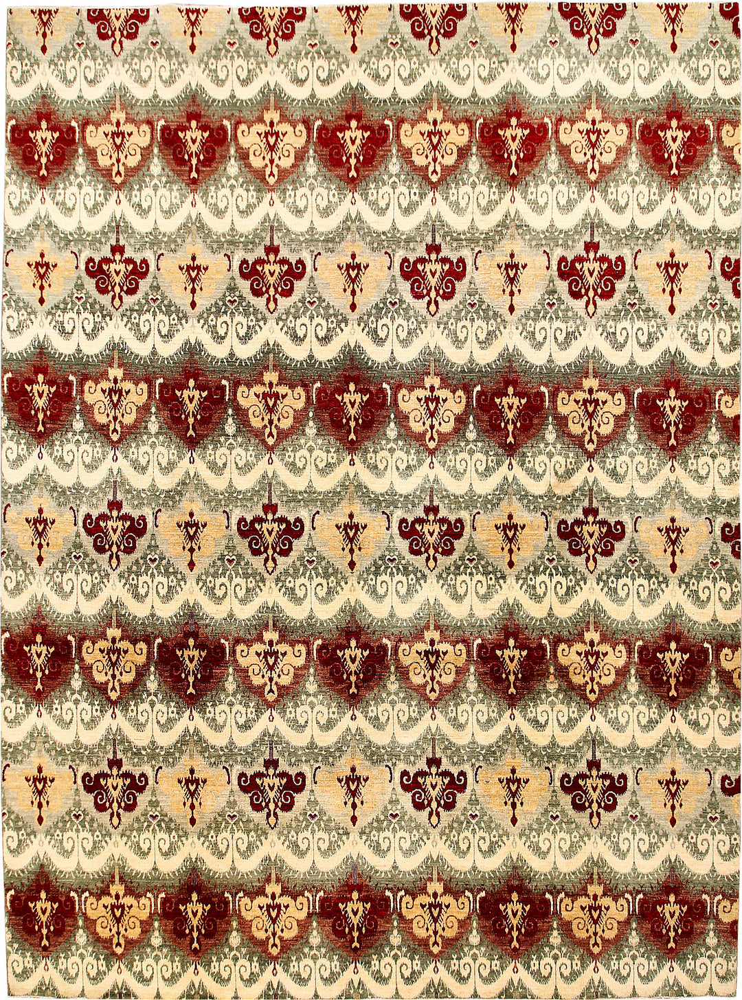Multi Colored Ikat 9' 11 x 13' 9 - No. 65739 - ALRUG Rug Store