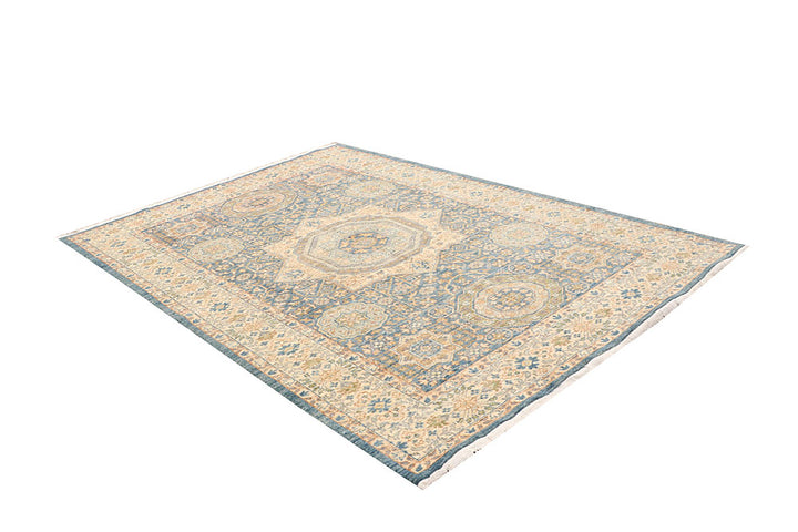 Light Slate Grey Mamluk 6' x 8' 10 - No. 65745 - ALRUG Rug Store