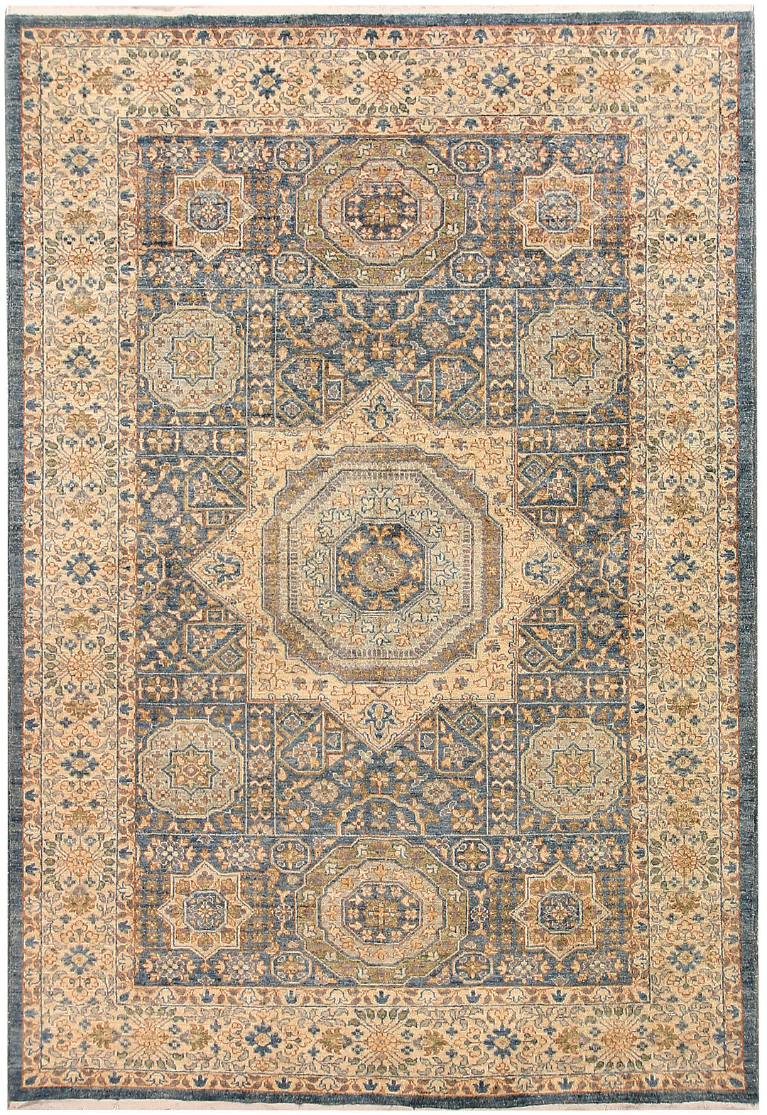 Light Slate Grey Mamluk 6' x 8' 10 - No. 65745 - ALRUG Rug Store