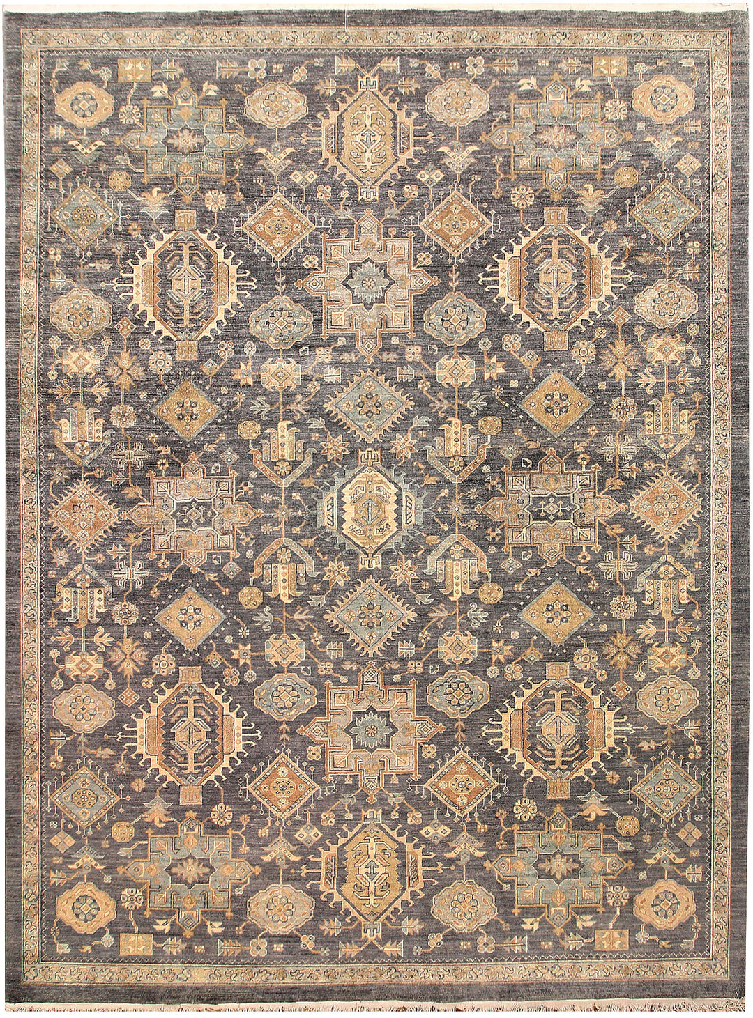 Dark Grey Ikat 9' x 12' - No. 65754 - ALRUG Rug Store
