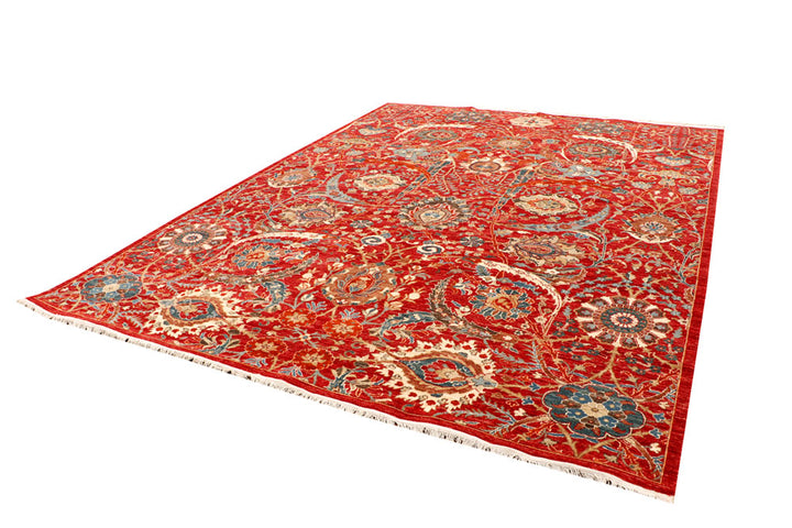 Firebrick Ikat 8' 11 x 11' 11 - No. 65772 - ALRUG Rug Store