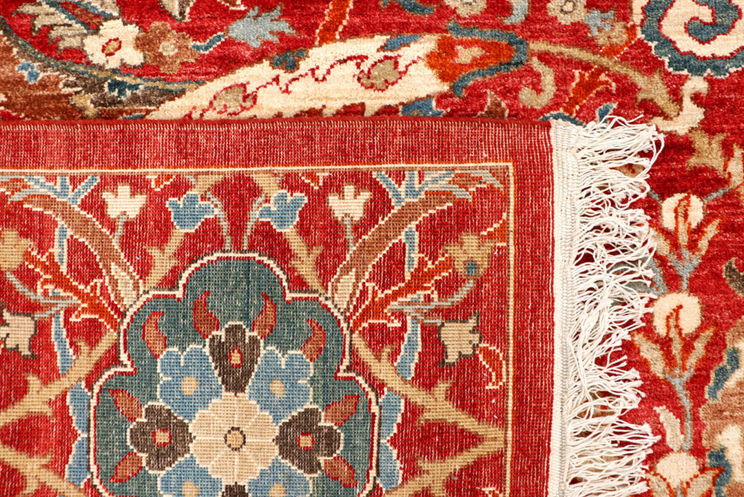 Firebrick Ikat 8'  11" x 11'  11" - No. QA82442