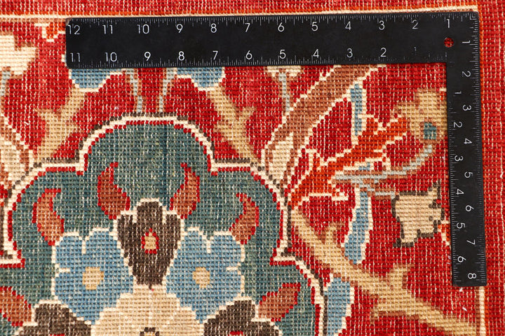 Firebrick Ikat 8' 11 x 11' 11 - No. 65772 - ALRUG Rug Store