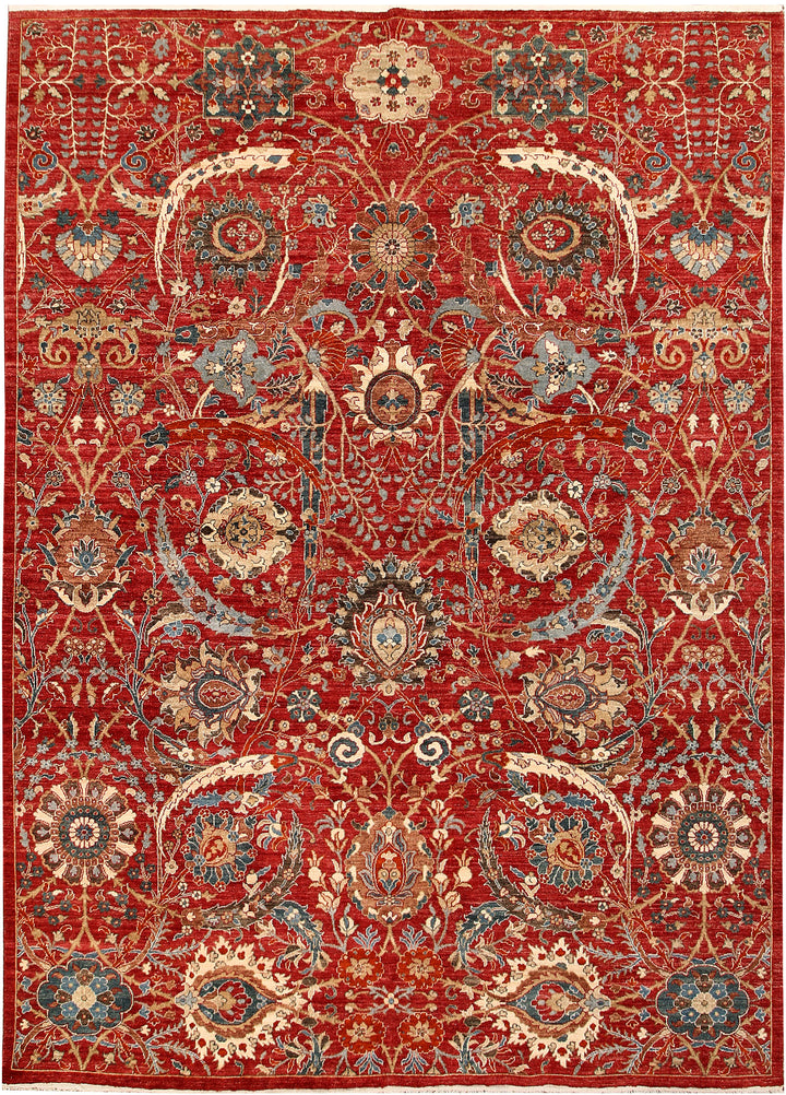 Firebrick Ikat 8' 11 x 11' 11 - No. 65772 - ALRUG Rug Store