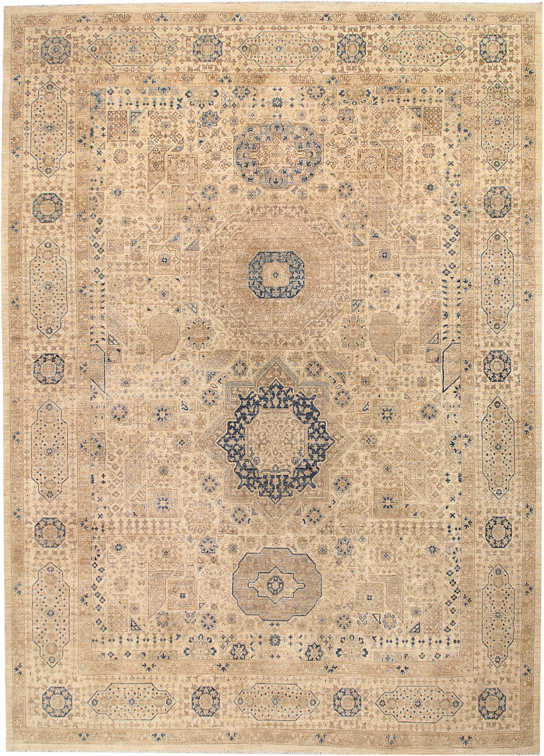 Blanched Almond Mamluk 9' 8 x 13' 5 - No. 65775 - ALRUG Rug Store
