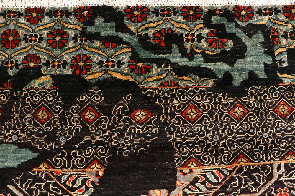 Black Mamluk 9' x 11' 11 - No. 65805 - ALRUG Rug Store