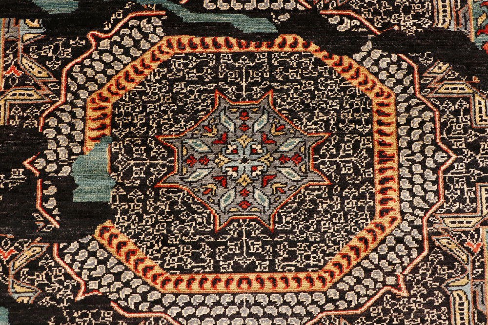 Black Mamluk 9' x 11' 11 - No. 65805 - ALRUG Rug Store