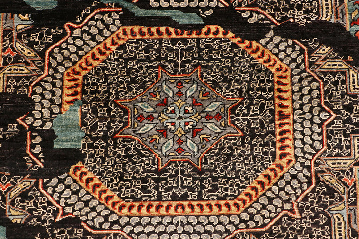 Black Mamluk 9' x 11' 11 - No. 65805 - ALRUG Rug Store