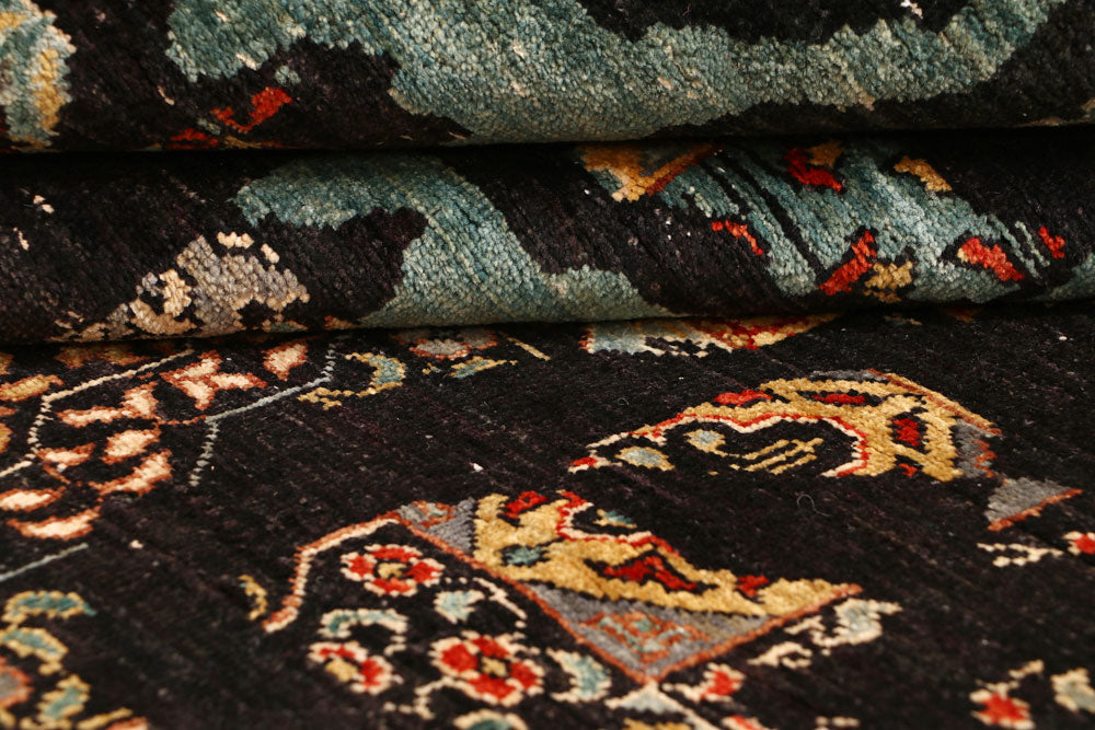 Black Mamluk 9' x 11' 11 - No. 65805 - ALRUG Rug Store