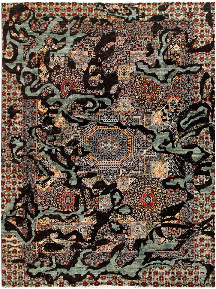 Black Mamluk 9' x 11' 11 - No. 65805 - ALRUG Rug Store