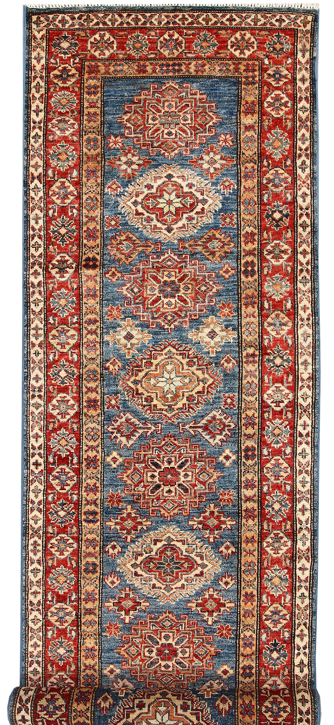 Steel Blue Kazak 2' 7 x 9' 9 - No. 65812 - ALRUG Rug Store