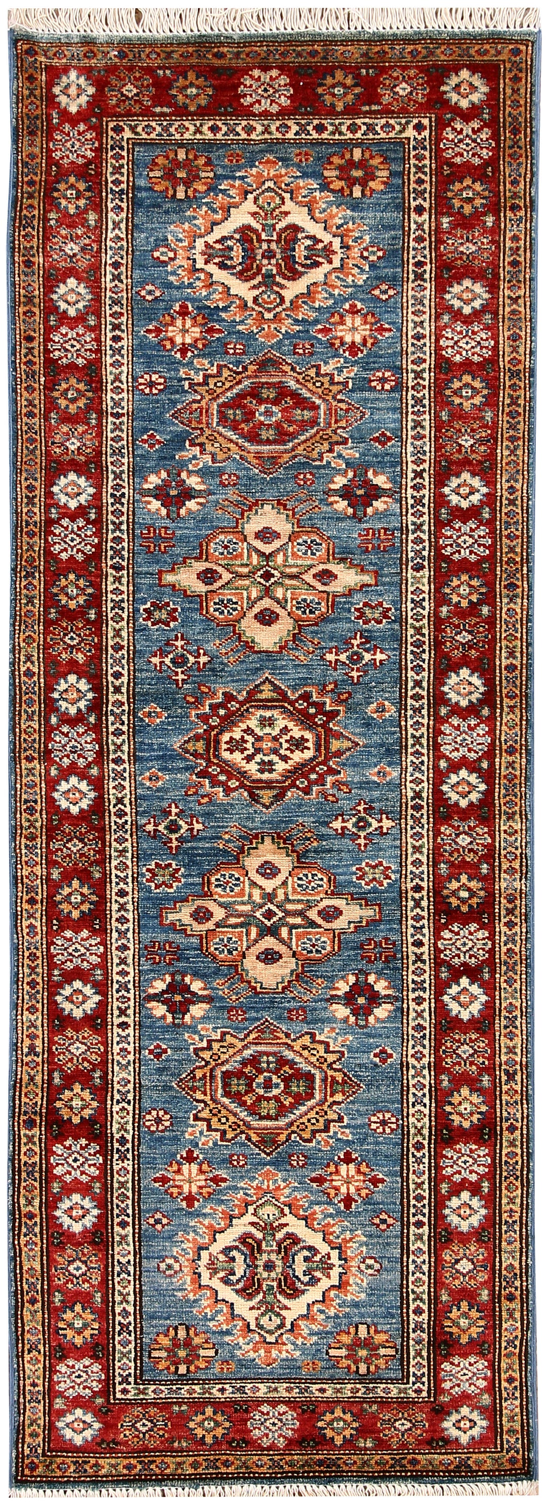 Steel Blue Kazak 2' x 5' 7 - No. 65814 - ALRUG Rug Store
