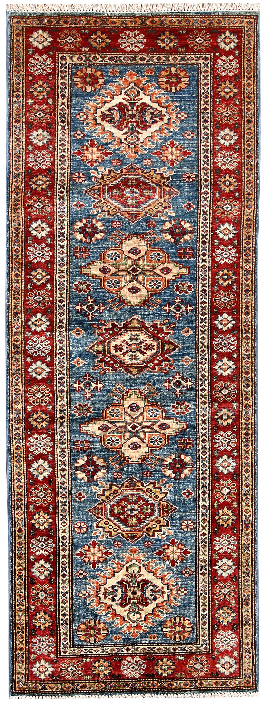 Steel Blue Kazak 2' x 5' 7 - No. 65815 - ALRUG Rug Store