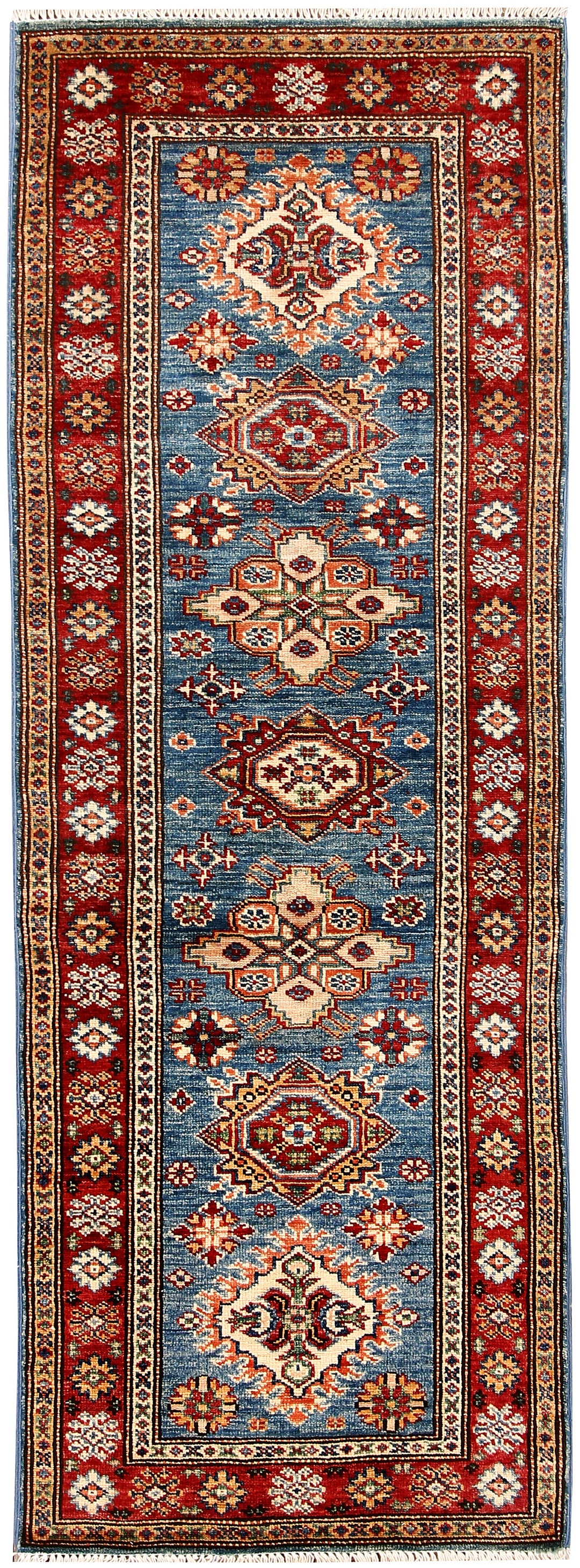 Steel Blue Kazak 2' x 5' 7 - No. 65816 - ALRUG Rug Store