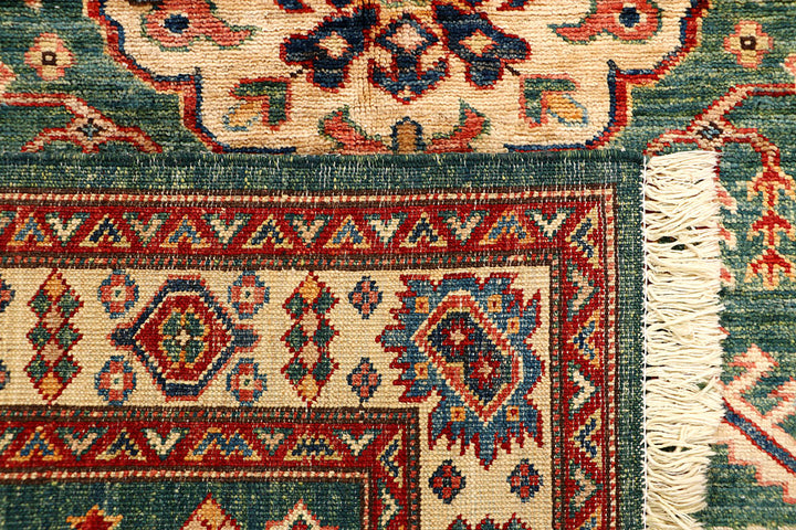 Green Kazak 3' 4 x 4' 11 - No. 65822 - ALRUG Rug Store