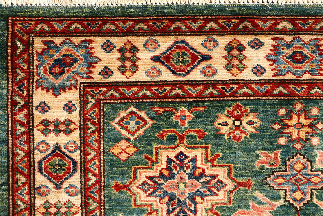 Green Kazak 3' 5 x 5' - No. 65823
