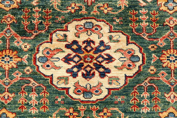 Green Kazak 3' 5 x 5' - No. 65823