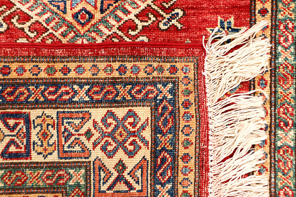 Firebrick Kazak 3' 2 x 5' 1 - No. 65824 - ALRUG Rug Store