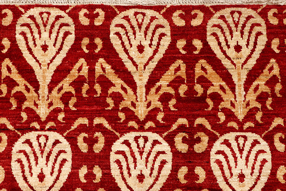 Firebrick Ikat 7' 9 x 9' 5 - No. 65828 - ALRUG Rug Store