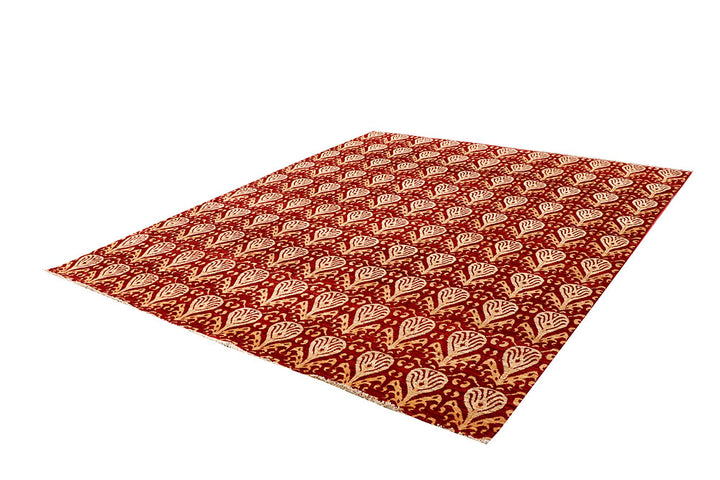 Firebrick Ikat 7' 9 x 9' 5 - No. 65828 - ALRUG Rug Store