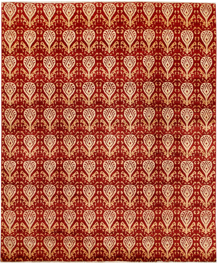 Firebrick Ikat 7' 9 x 9' 5 - No. 65828 - ALRUG Rug Store