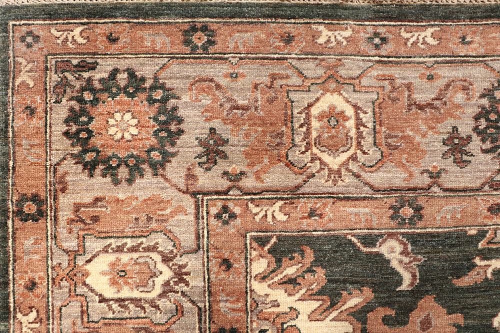 Dark Olive Green Oushak 8' x 10' 2 - No. 65831 - ALRUG Rug Store