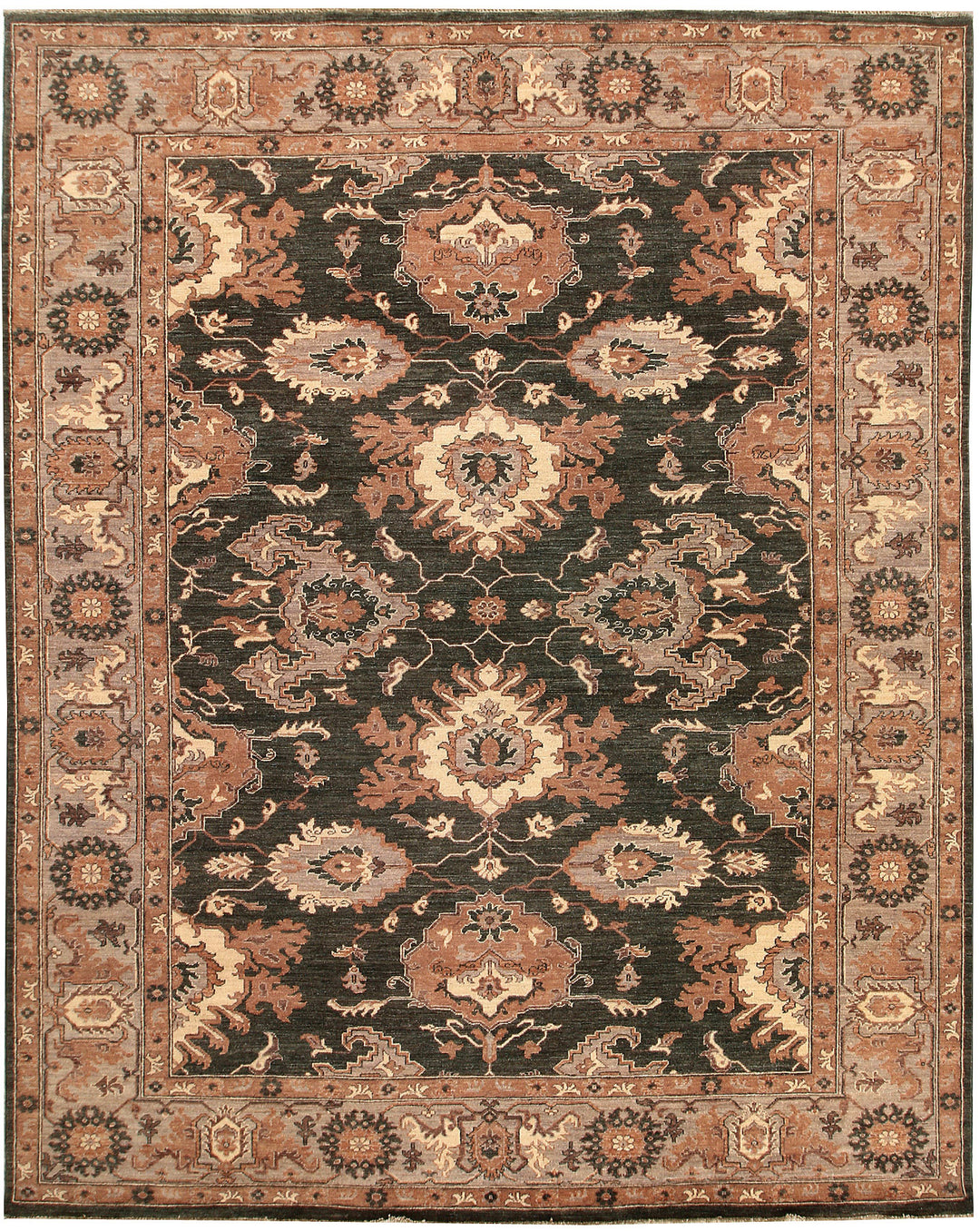 Dark Olive Green Oushak 8' x 10' 2 - No. 65831 - ALRUG Rug Store