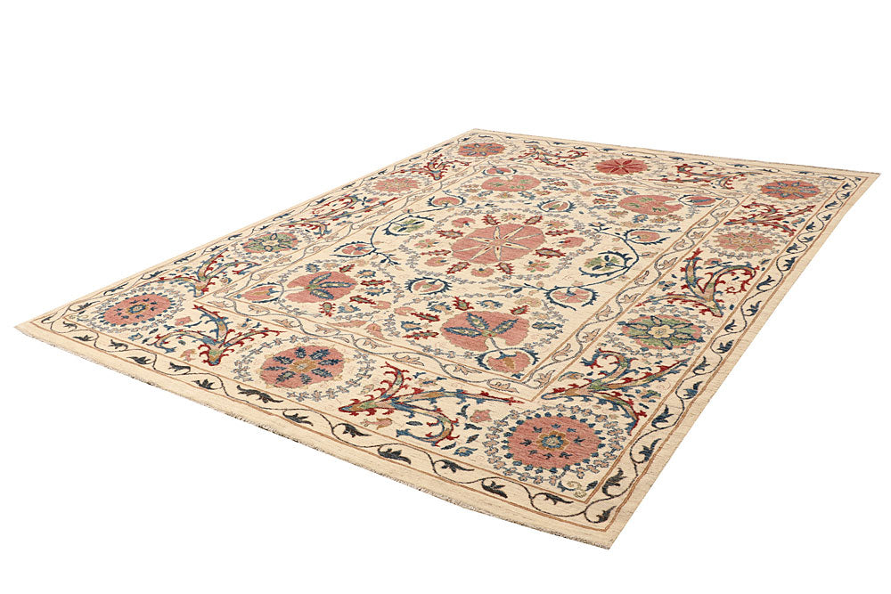 Navajo White Oushak 7' 9 x 9' 10 - No. 65838 - ALRUG Rug Store