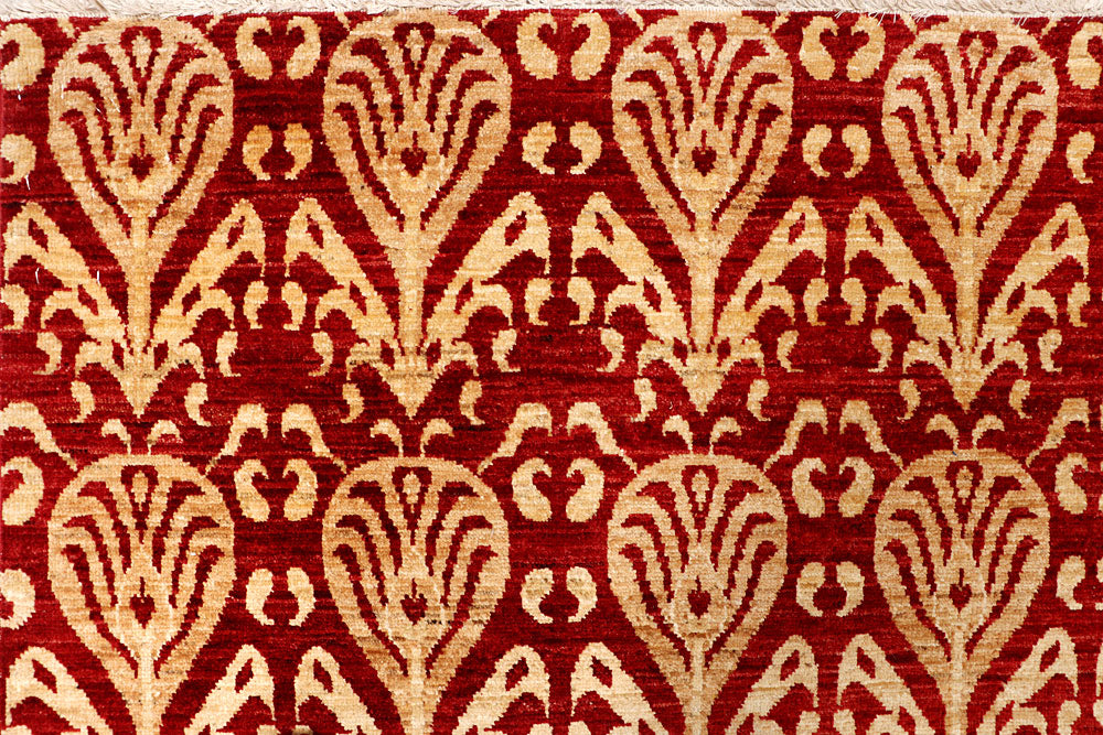 Firebrick Ikat 9' x 11' 7 - No. 65846 - ALRUG Rug Store
