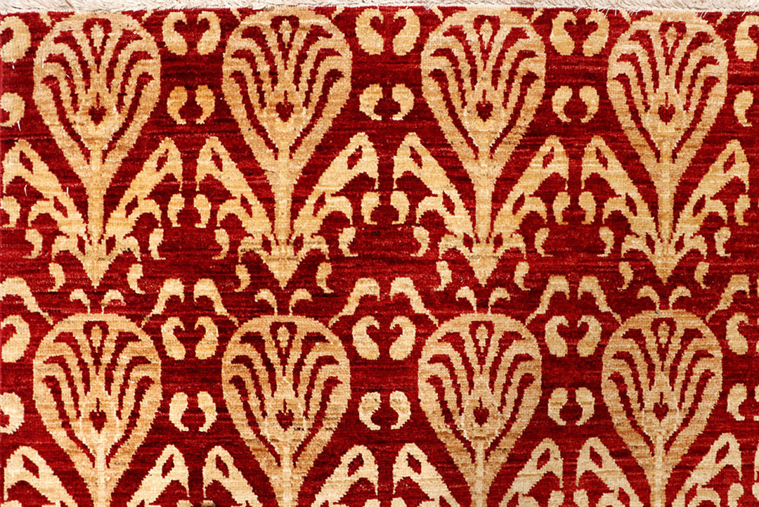 Firebrick Ikat 9'  x" 11'  7" - No. QA91323