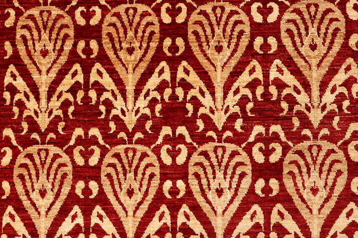 Firebrick Ikat 9' x 11' 7 - No. 65846 - ALRUG Rug Store