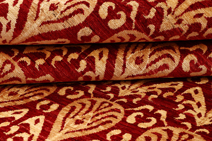 Firebrick Ikat 9' x 11' 7 - No. 65846 - ALRUG Rug Store